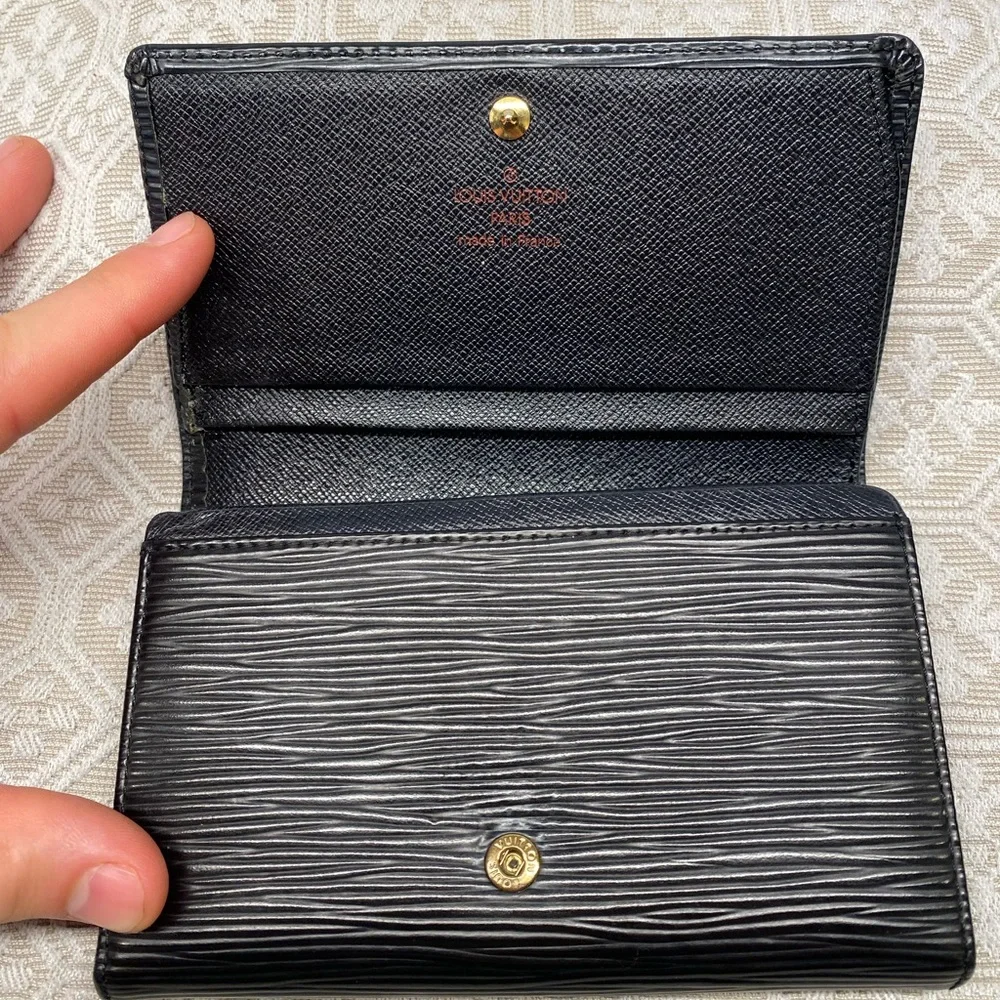 Authentic Louis Vuitton Black Epi Leather Wallet - Picture 5 of 12